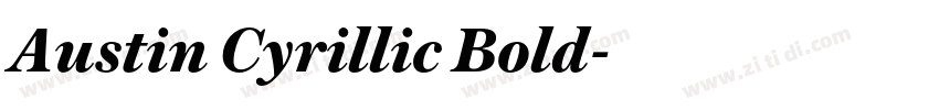 Austin Cyrillic Bold字体转换
